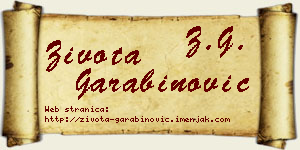 Života Garabinović vizit kartica